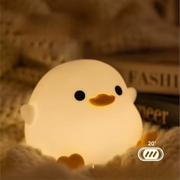 LED-Nachtlicht in Entenform mit Touchsensor – Weiches Silikon, dimmbar, USB wiederaufladbar
